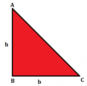 area of right angled isosceles triangle formula