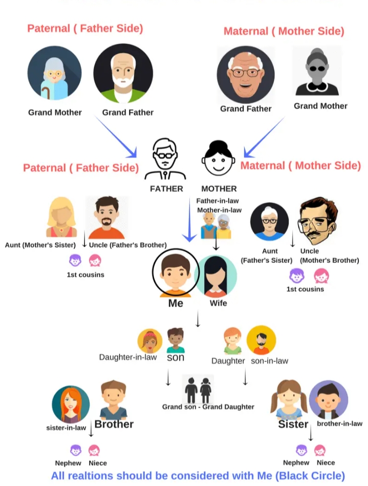 Blood Relation Chart