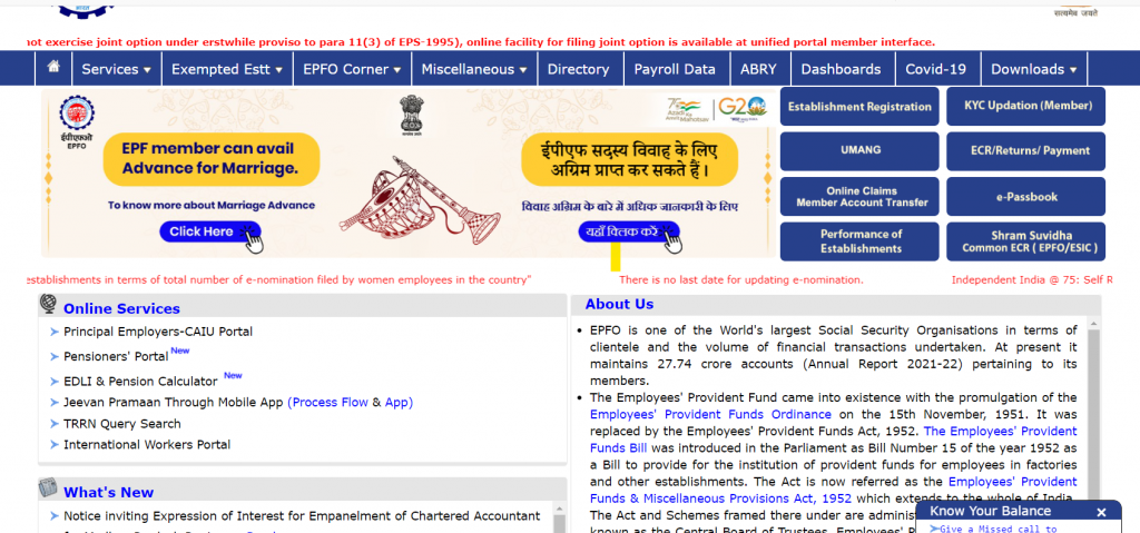 EPFO SSA Apply Online 2023, Apply Online Link with Steps_3.1