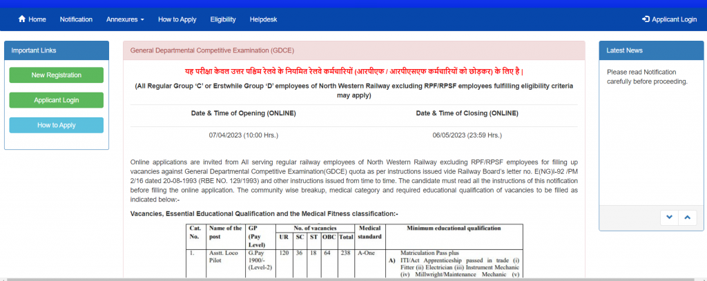 RRB NWR ALP Recruitment 2023 Apply Online 238 Posts_3.1