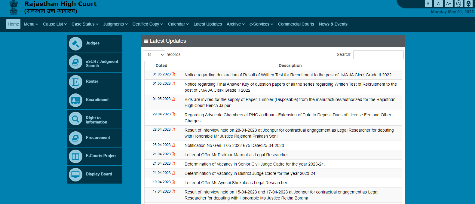 Rajasthan High Court Result 2023 Out for LDC, JJA & JA Posts_4.1