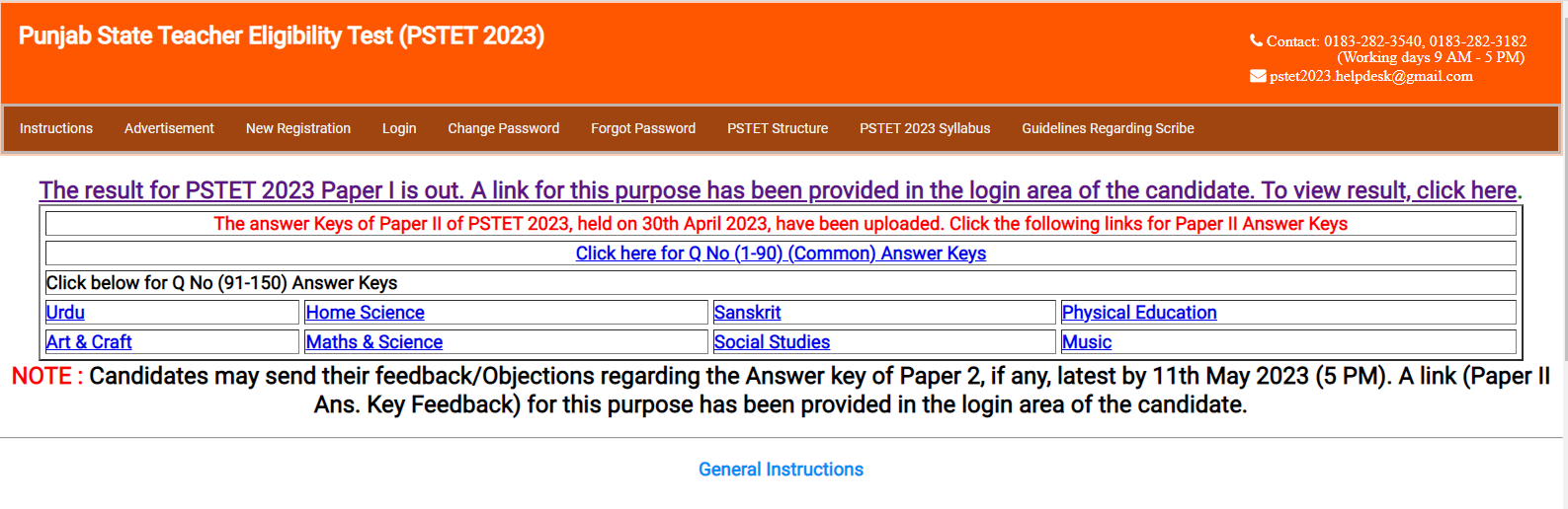 PSTET Result 2023 Link Out @pstet2023.org for Paper 1_4.1