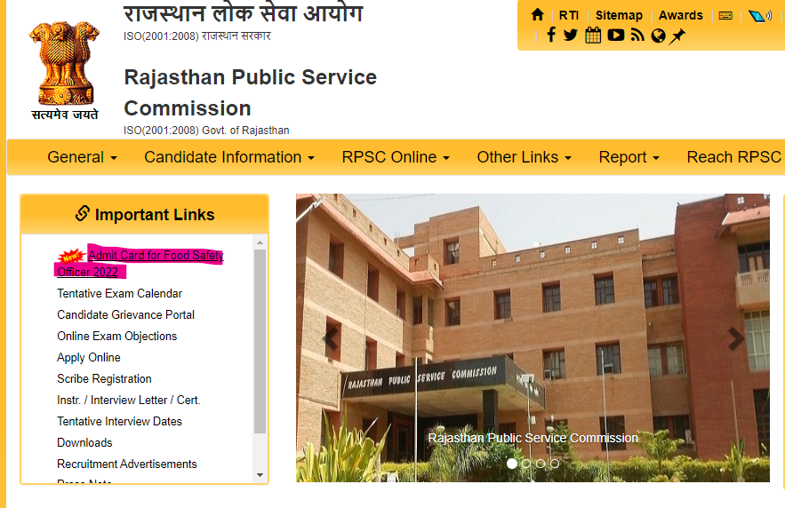 RPSC FSO Admit Card 2023, Exam Date Out, Download Link_4.1