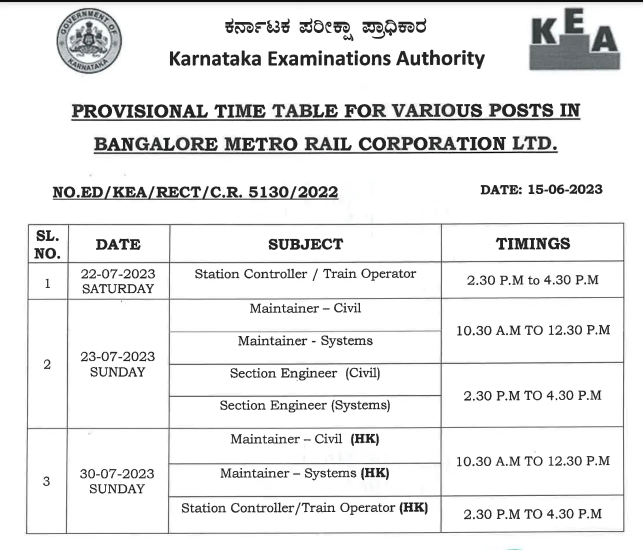 BMRCL Admit Card 2023, Download Link Available Here_3.1