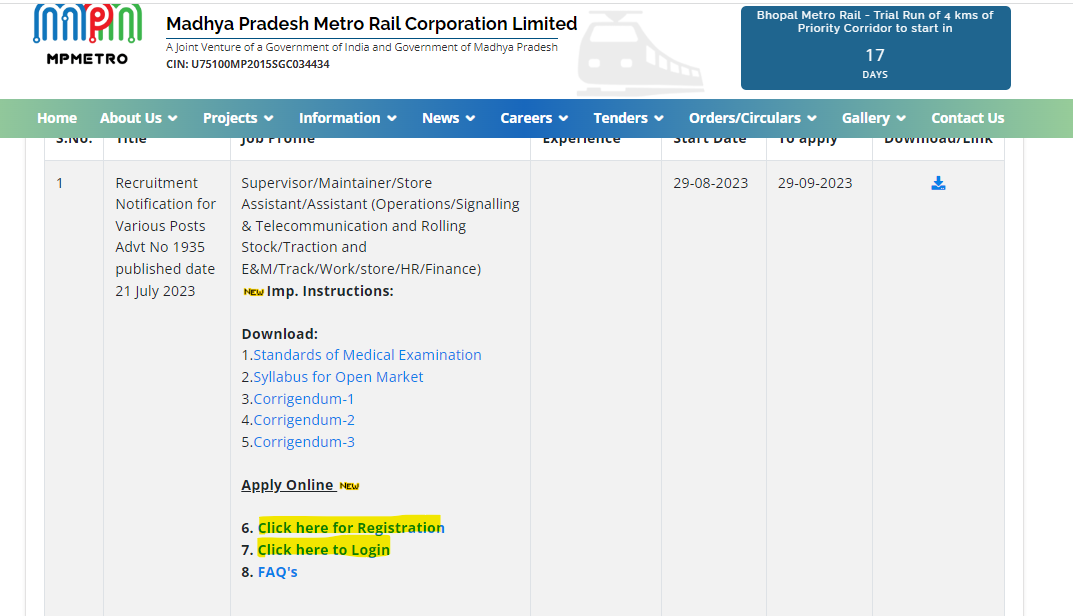 MP Metro Recruitment 2023 for 88 Vacancies_5.1