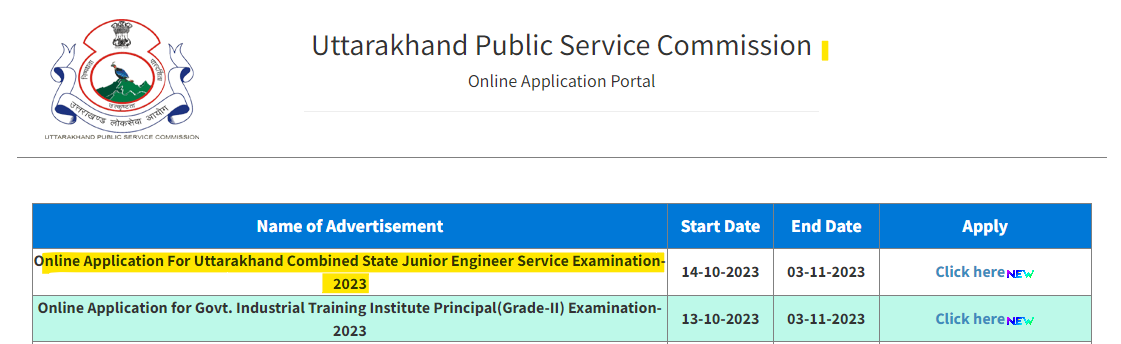 UKPSC JE Recruitment 2023 