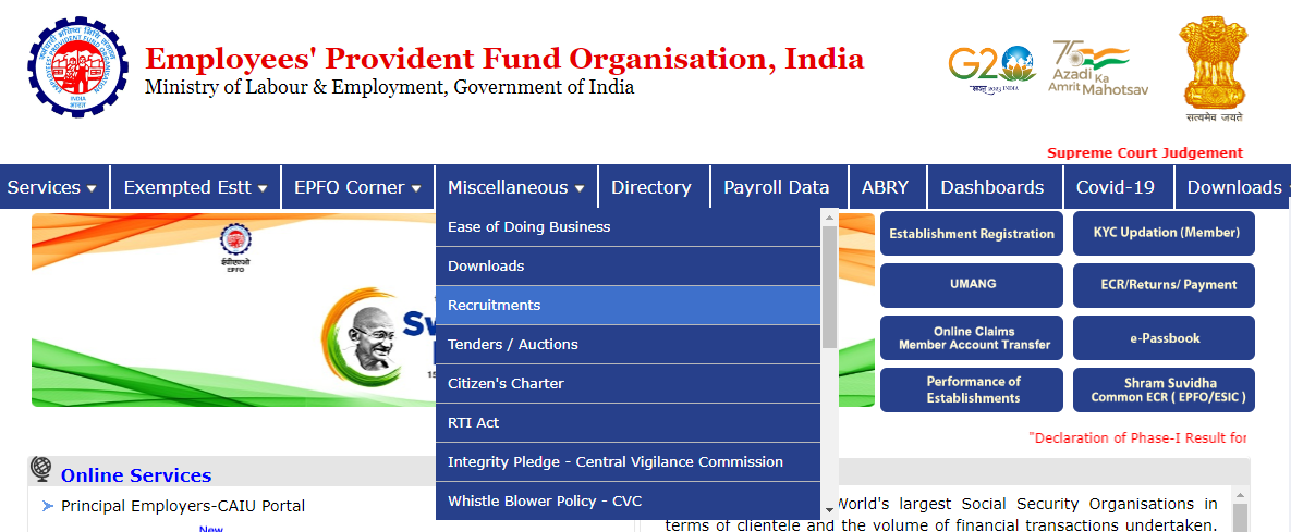 EPFO SSA Result 2023