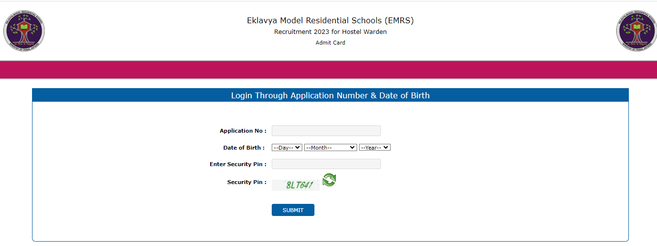 EMRS Hostel Warden Admit Card 2023