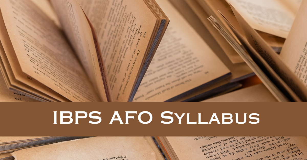 IBPS AFO Syllabus