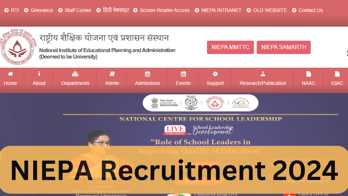 NIEPA Recruitment 2024