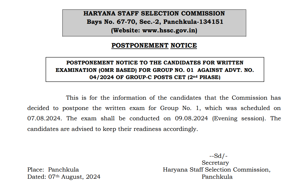 HSSC Haryana CET Admit Card 2024 Out, Download Link_3.1