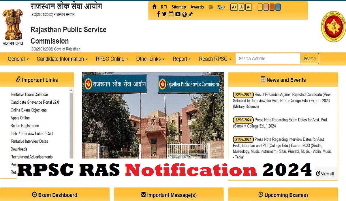 RPSC RAS Notification 2024 Out for 733 Vacancies, Check Eligibility