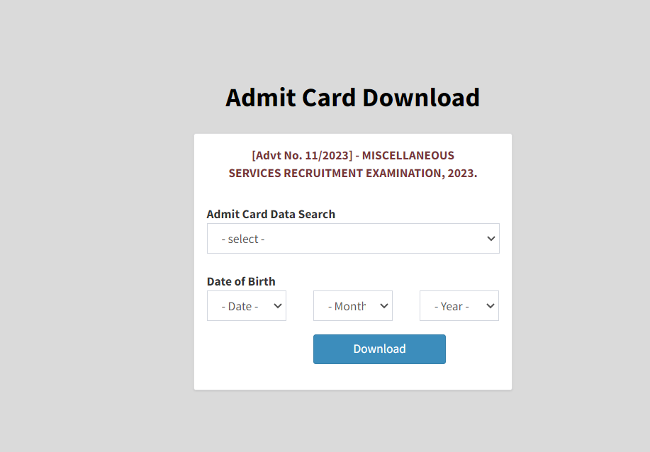 WBPSC Miscellaneous Admit Card 2024 Out, Download Link_3.1