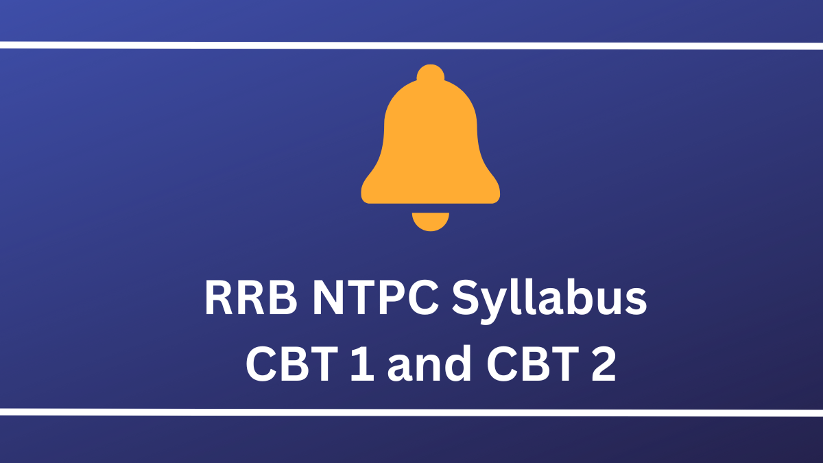 RRB NTPC Syllabus