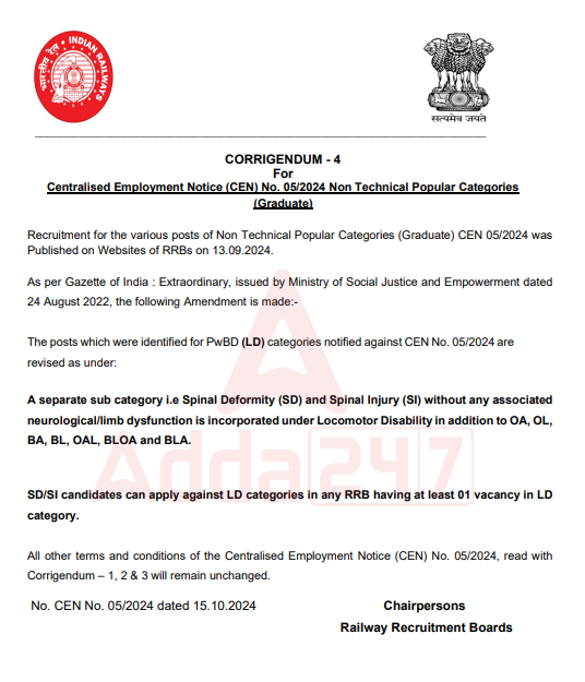 RRB NTPC Notification 2024 Out for Graduate Level, Exam Date Out Soon for 8113 Vacanices_3.1