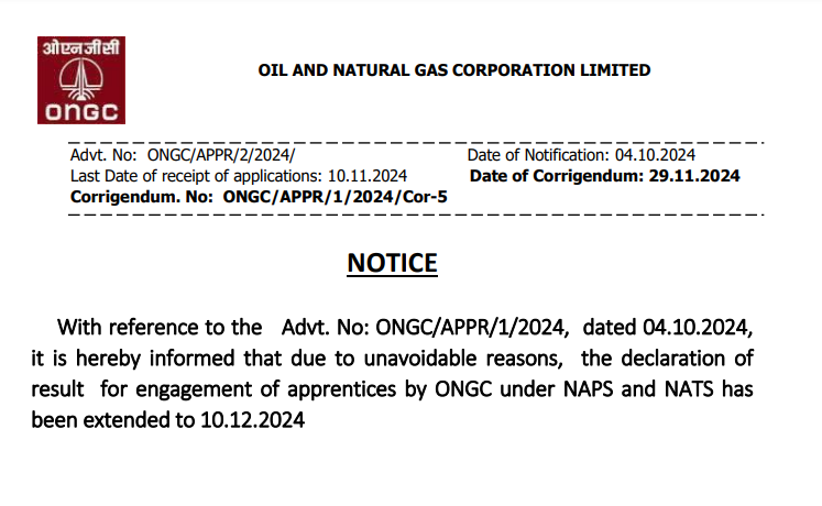 ONGC Apprentice Recruitment 2024