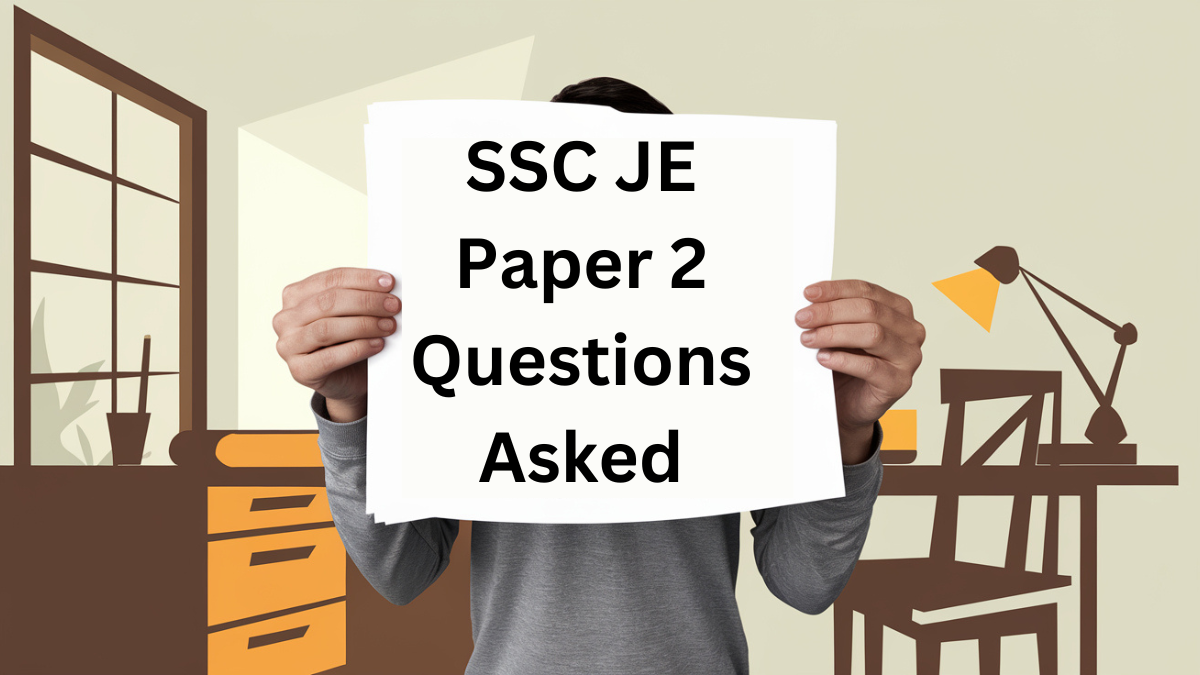 SSC JE Paper 2 Questions Asked