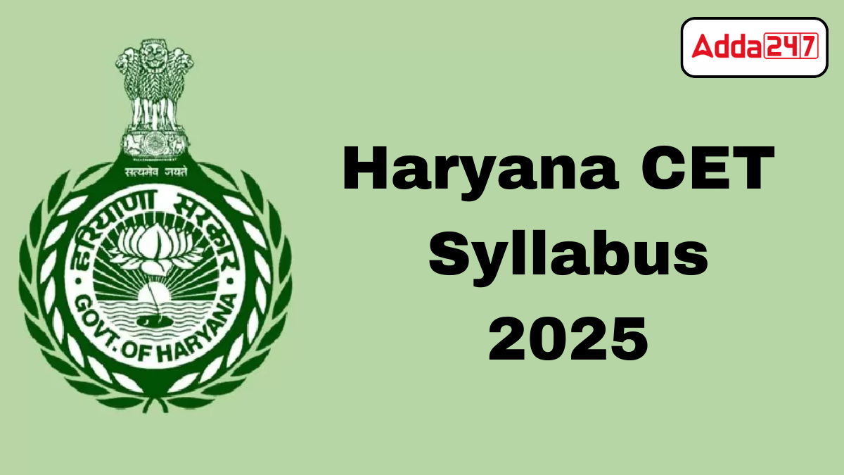 Haryana CET Syllabus and Exam pattern