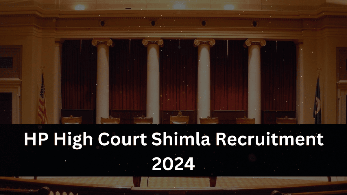 HP High Court Shimla Recruitment 2024