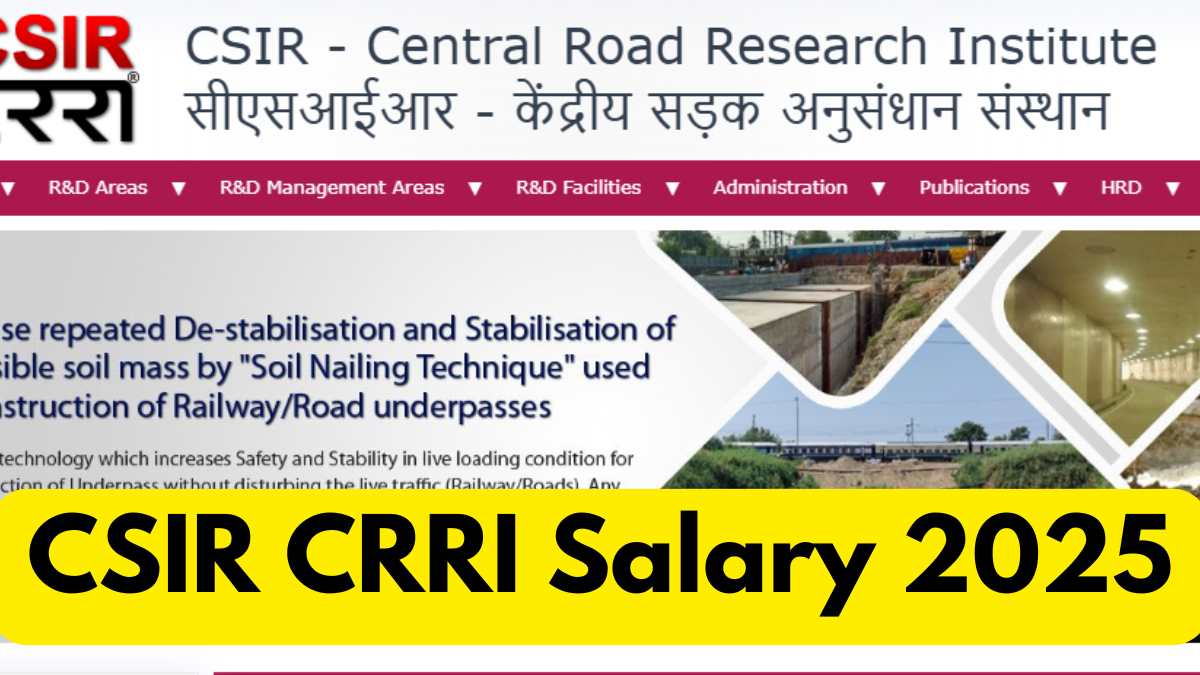 CSIR CRRI Salary 2025